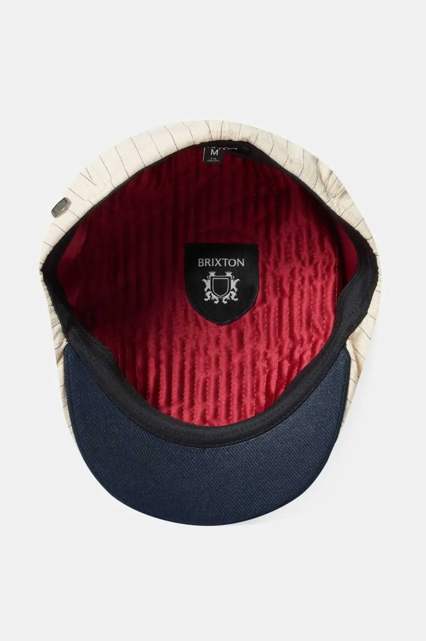 20th Anniversary Brood Newsboy Cap - Cream/Navy Brixton