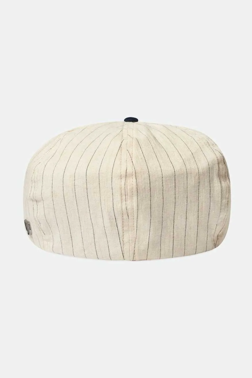 20th Anniversary Brood Newsboy Cap - Cream/Navy Brixton