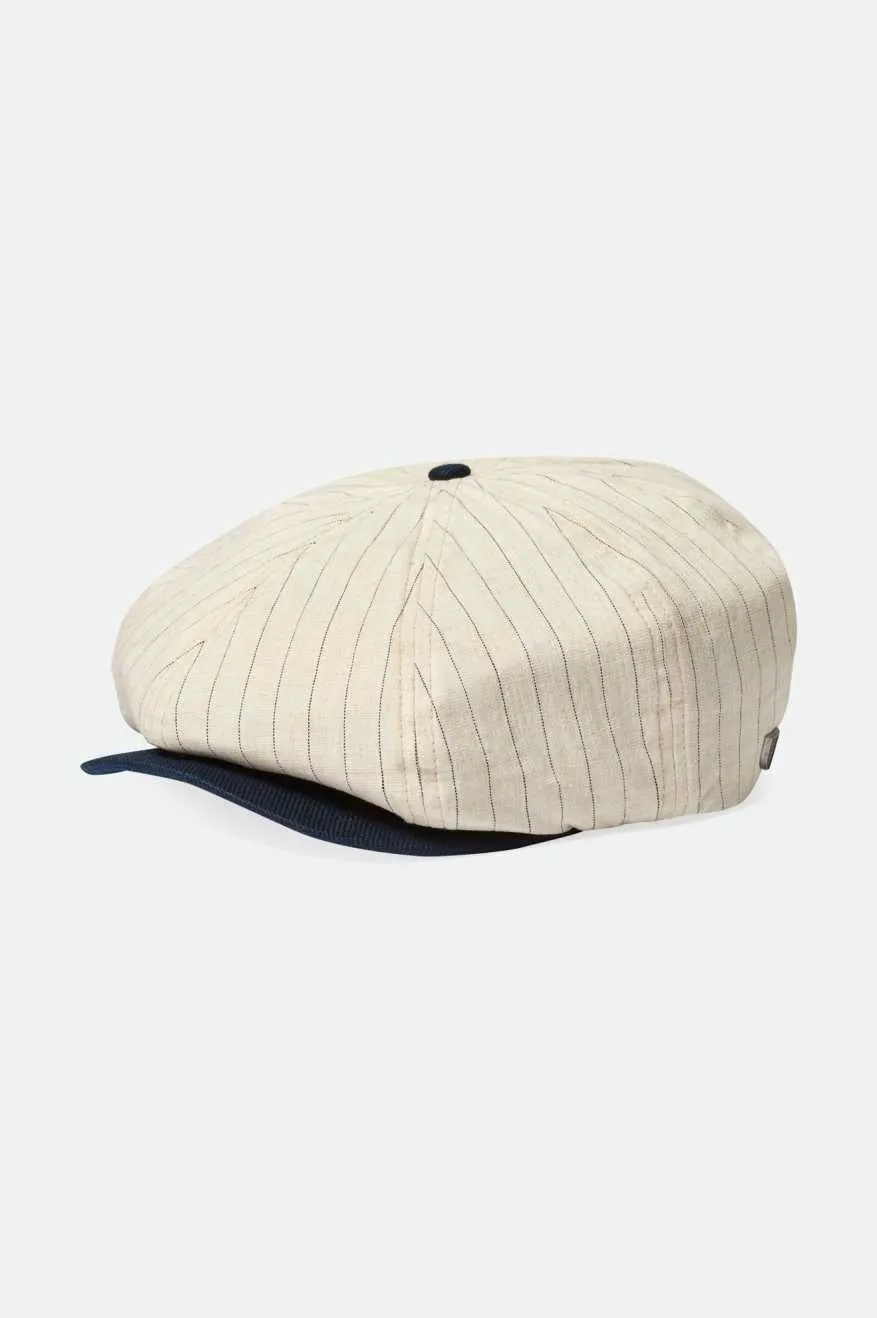 20th Anniversary Brood Newsboy Cap - Cream/Navy Brixton
