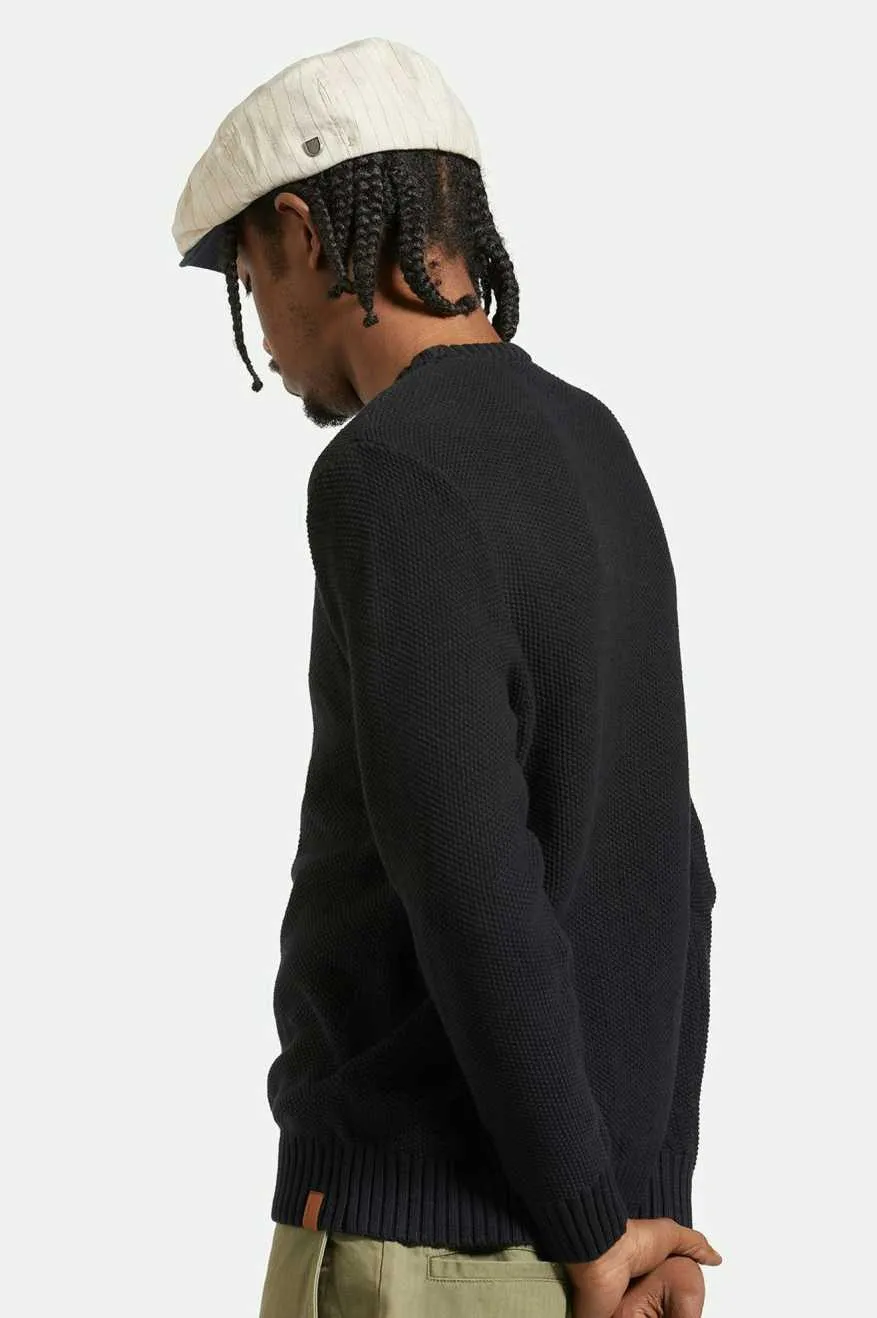 20th Anniversary Brood Newsboy Cap - Cream/Navy Brixton