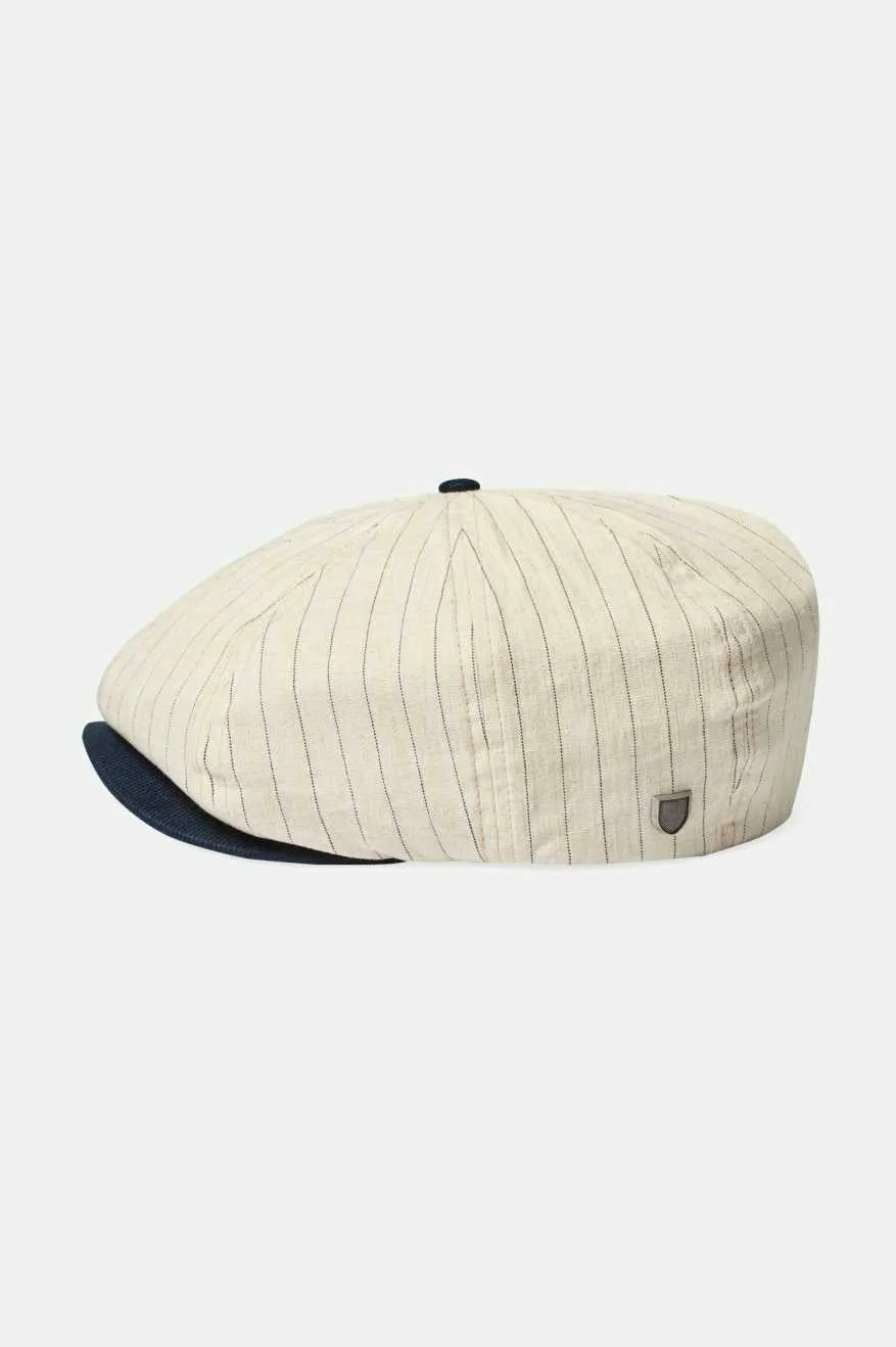 20th Anniversary Brood Newsboy Cap - Cream/Navy Brixton