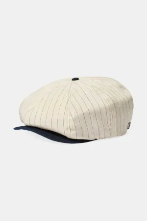20th Anniversary Brood Newsboy Cap - Cream/Navy Brixton
