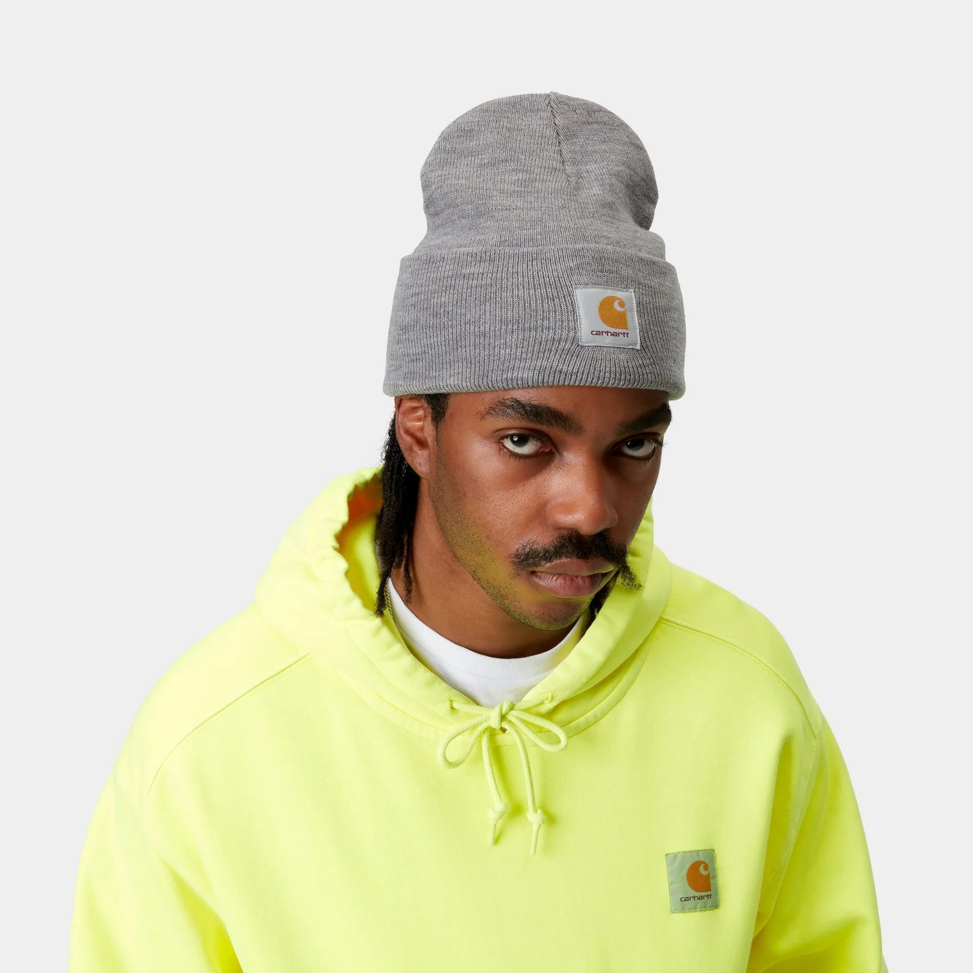 Acrylic Watch Hat | Grey Heather Carhartt WIP