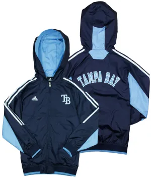Adidas MLB Baseball Youth Tampa Bay Devil Rays Lightweight Hooded Jacket
