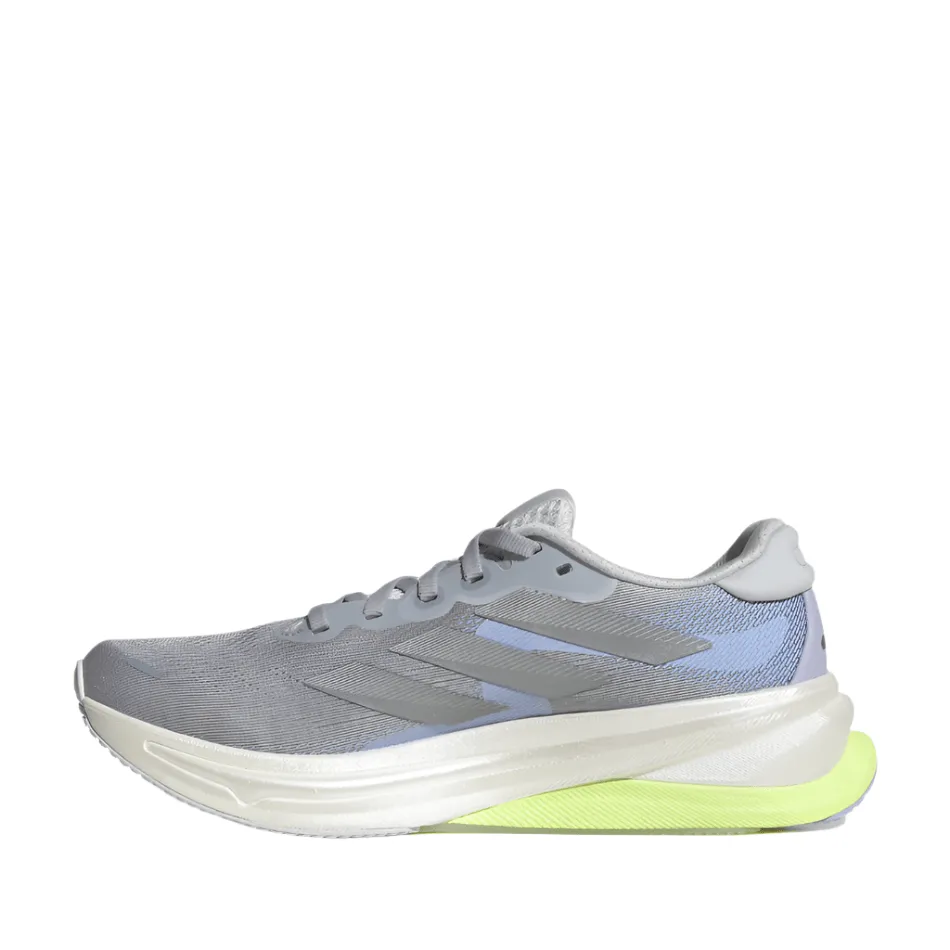 Adidas Women's Supernova Solution 2 Running Shoes in Halo Silver/Silver Met/Violet Tone SS25