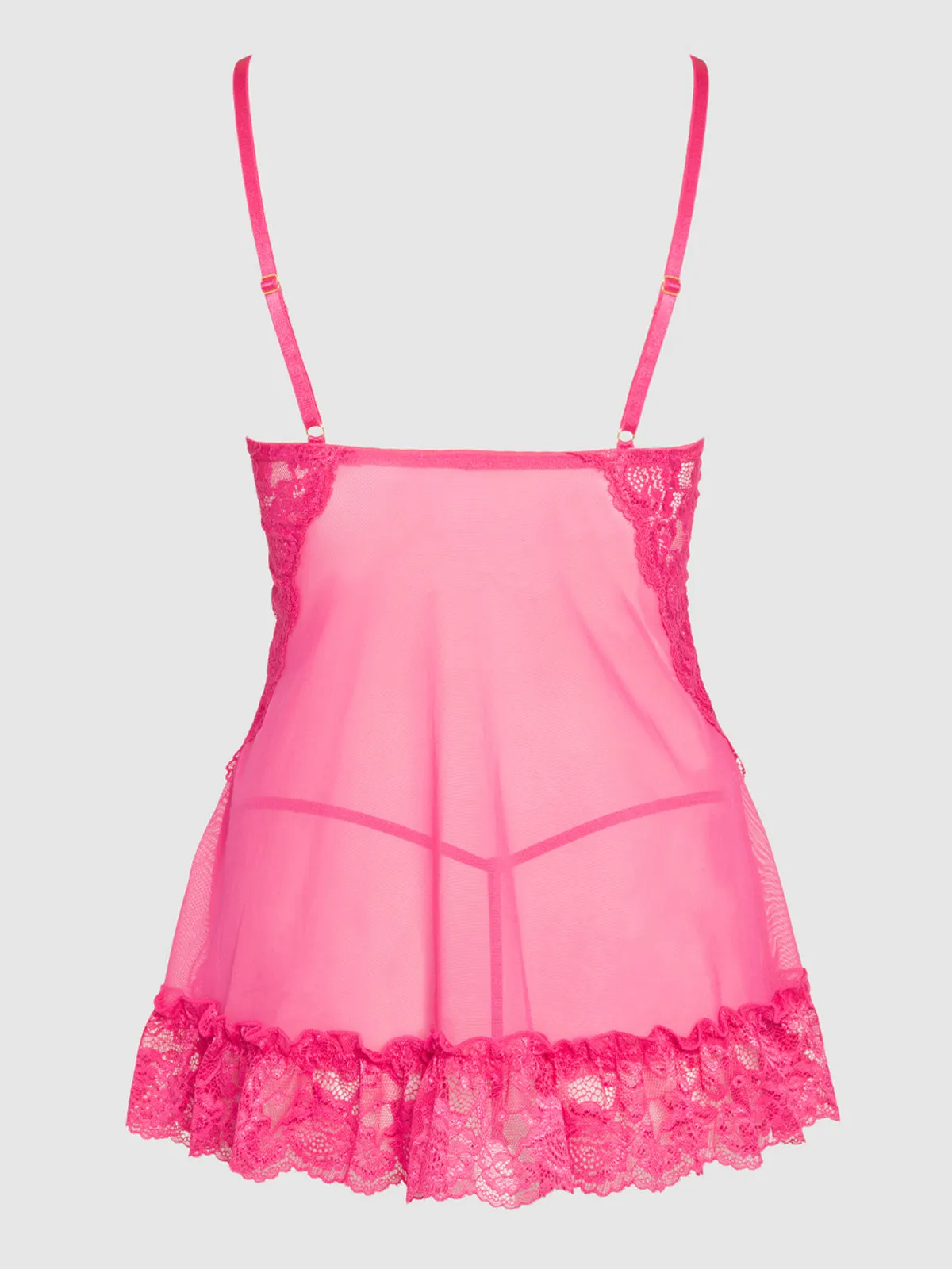 Alisha Lace & Mesh Babydoll & G-String Set by Frederick's of Hollywood
