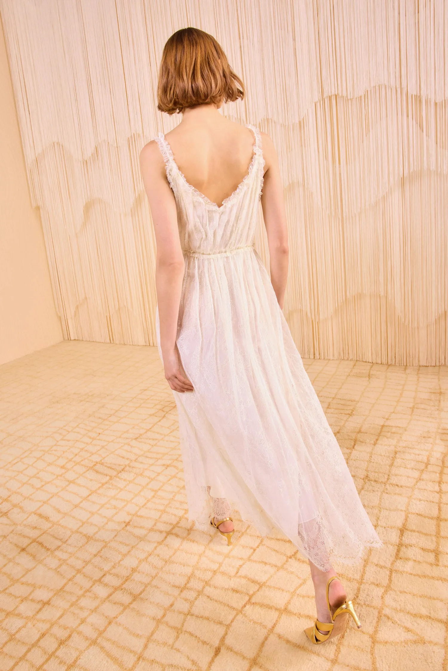 Alyse V&ndash;Neck Midi Dress - Pearl Ulla Johnson