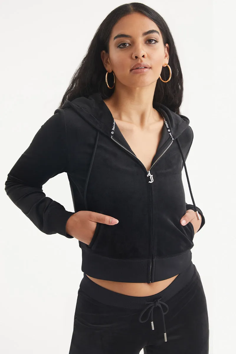 Aquarius Big Bling Velour Hoodie by Juicy Couture