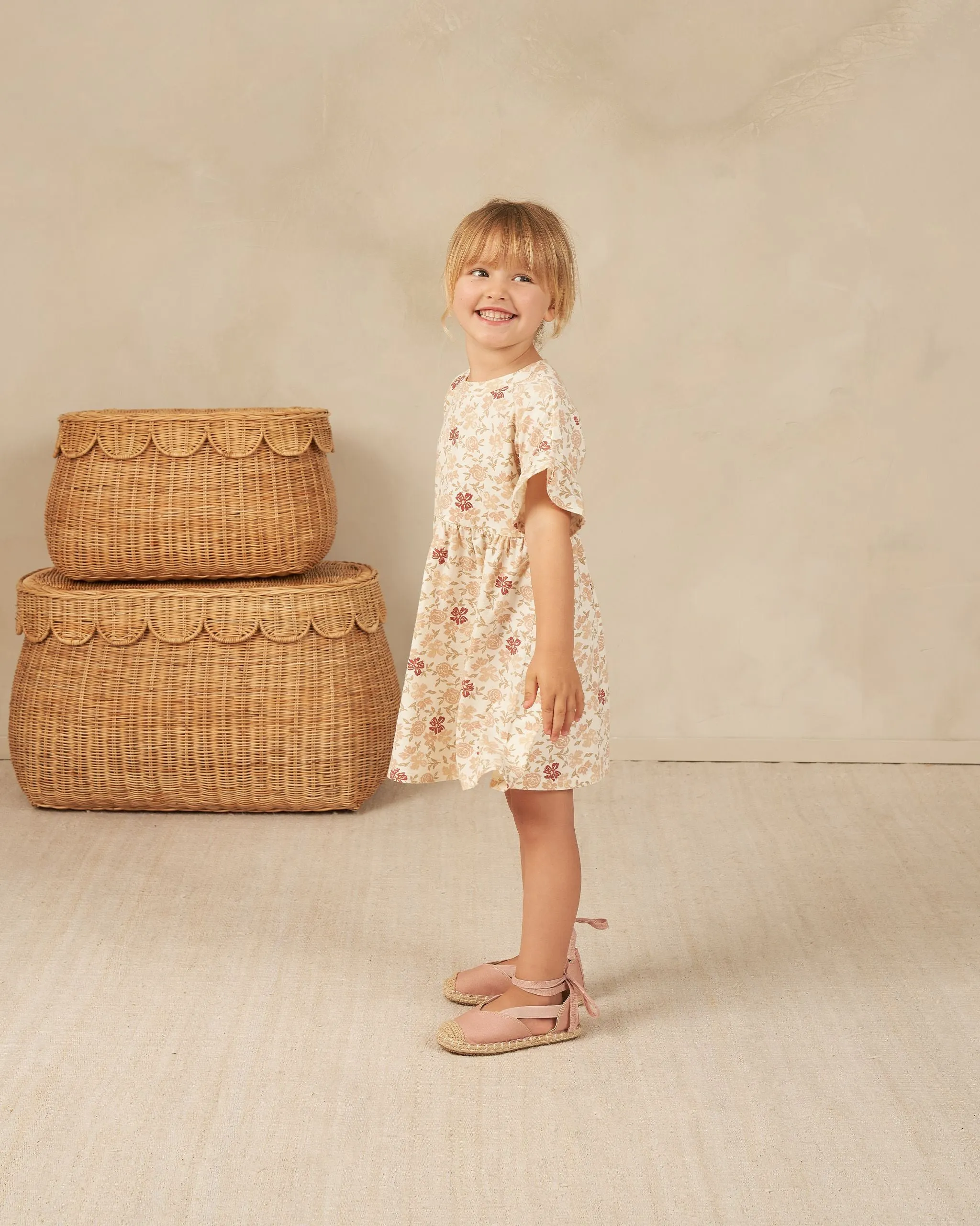 babydoll dress || pink floral