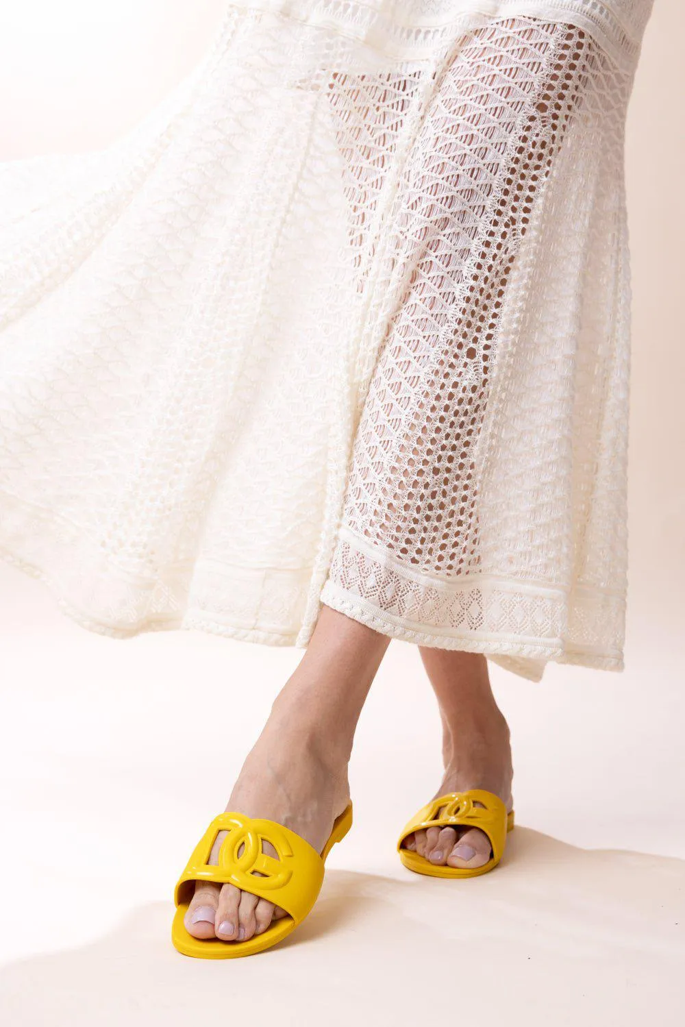 Beachwear Sliders - Giallo