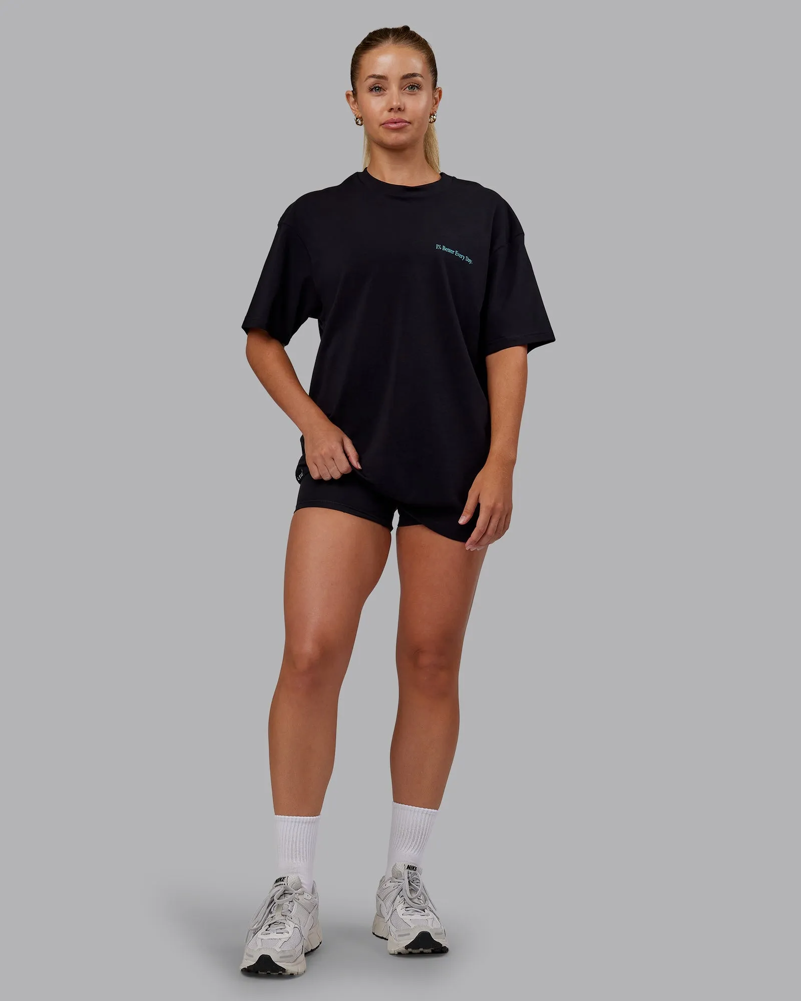 Better Every Day FLXCotton Tee Oversize - Black-Blue Atoll