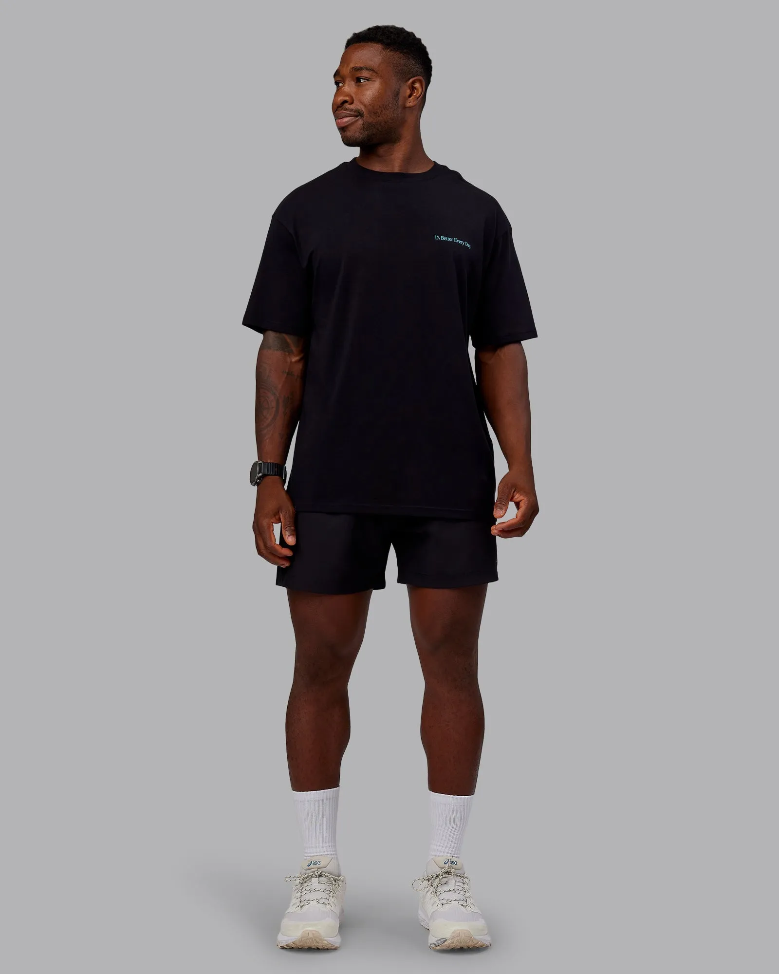 Better Every Day FLXCotton Tee Oversize - Black-Blue Atoll