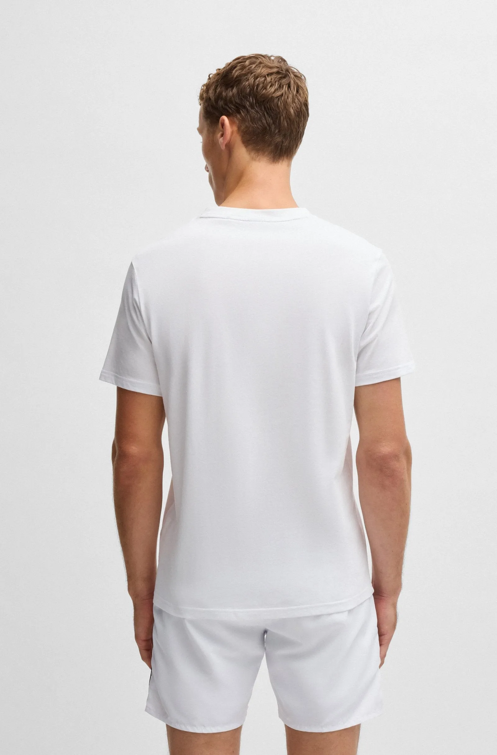 Boss Cotton-Jersey Regular-Fit T-Shirt With SPF 50  UV Protection - Men