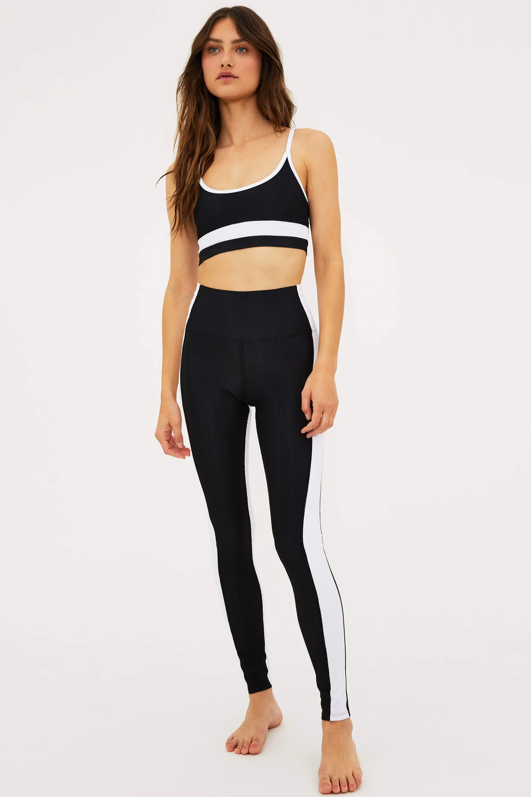 Colorblock Legging Black & White Beach Riot