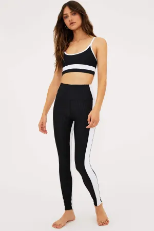 Colorblock Legging Black & White Beach Riot