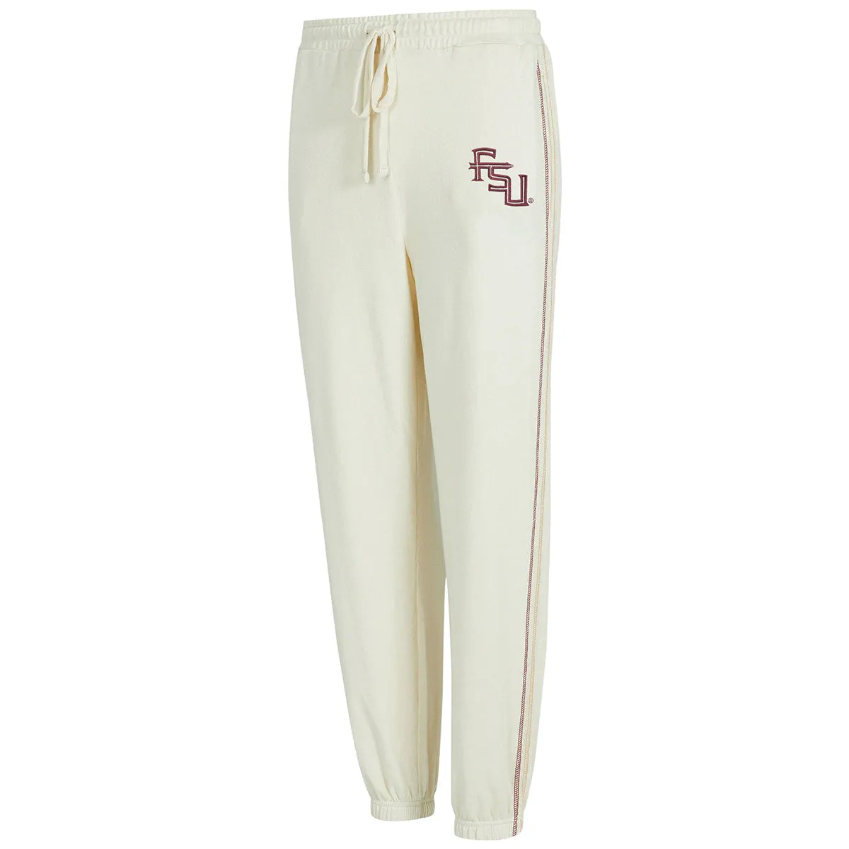 Comcept Sports Women's Stacked FSU Hacci Knit Pant - Cream