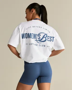 Comfort Lifting Club Oversized T-Shirt | White