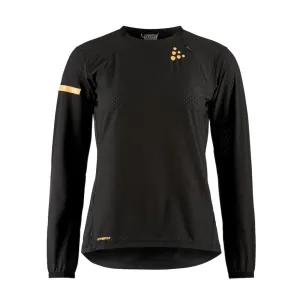 Craft Women's Pro Hypervent Long Sleeve Wind Top 2 in Black SS25