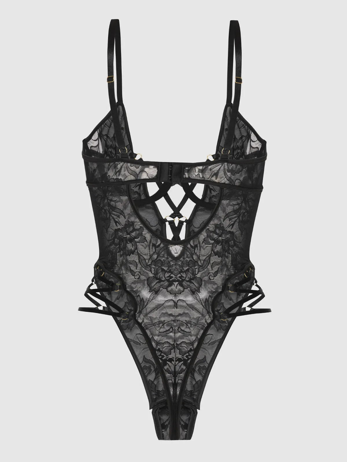 Dahlia Strappy Lace Teddy by Frederick's of Hollywood