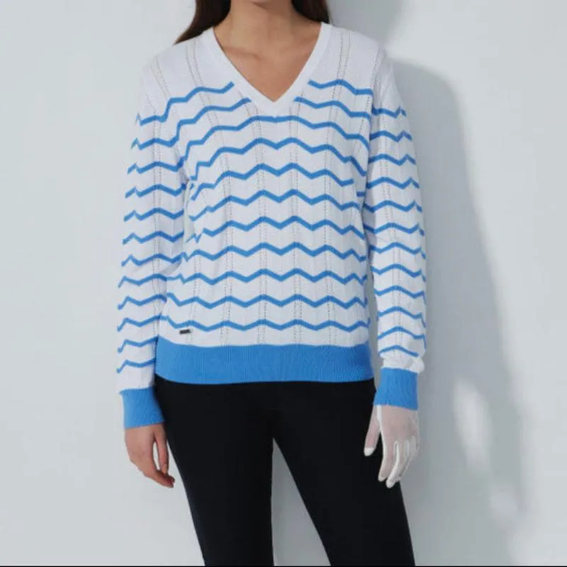 Daily Sports Wave Sweater - Blue/White