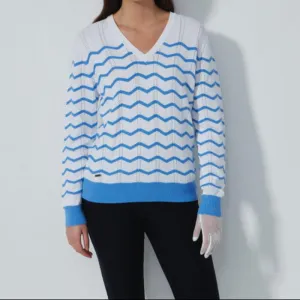 Daily Sports Wave Sweater - Blue/White