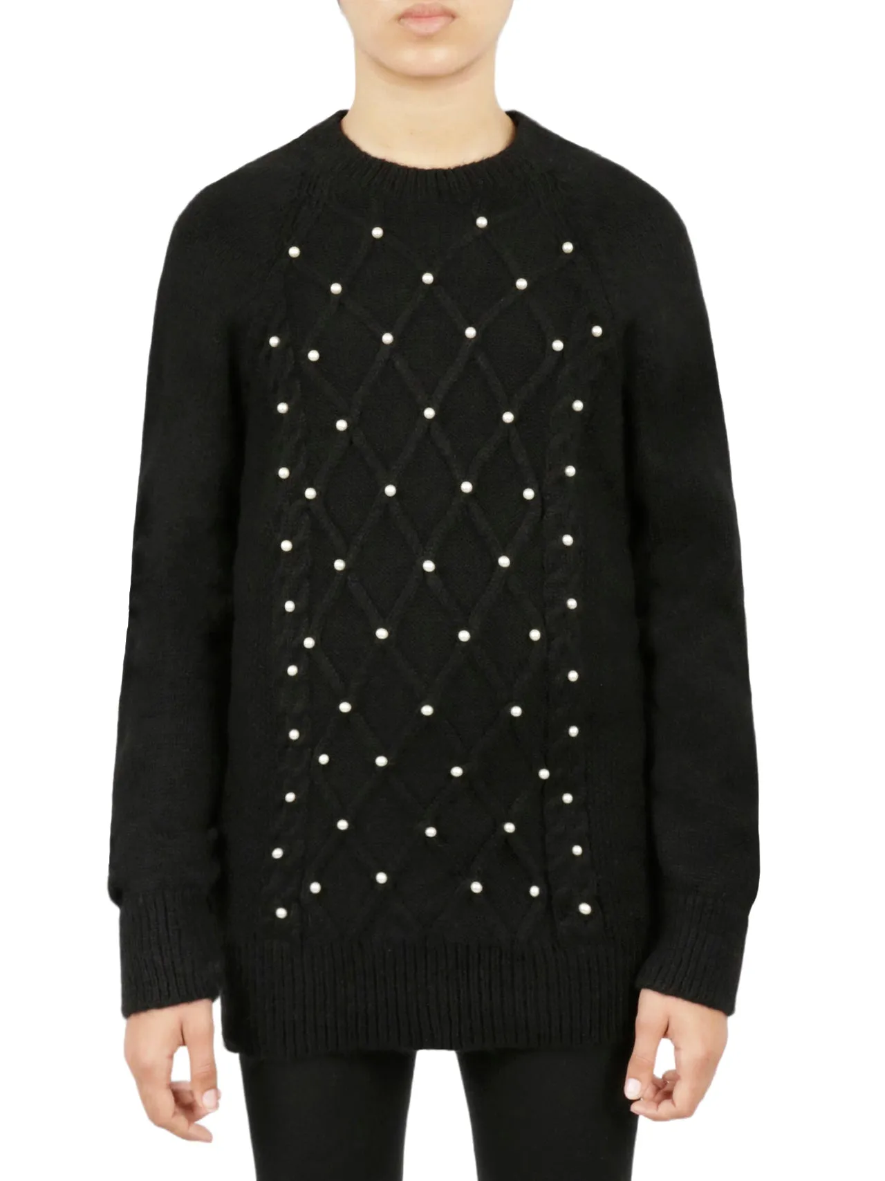 Embellished Cable Pullover