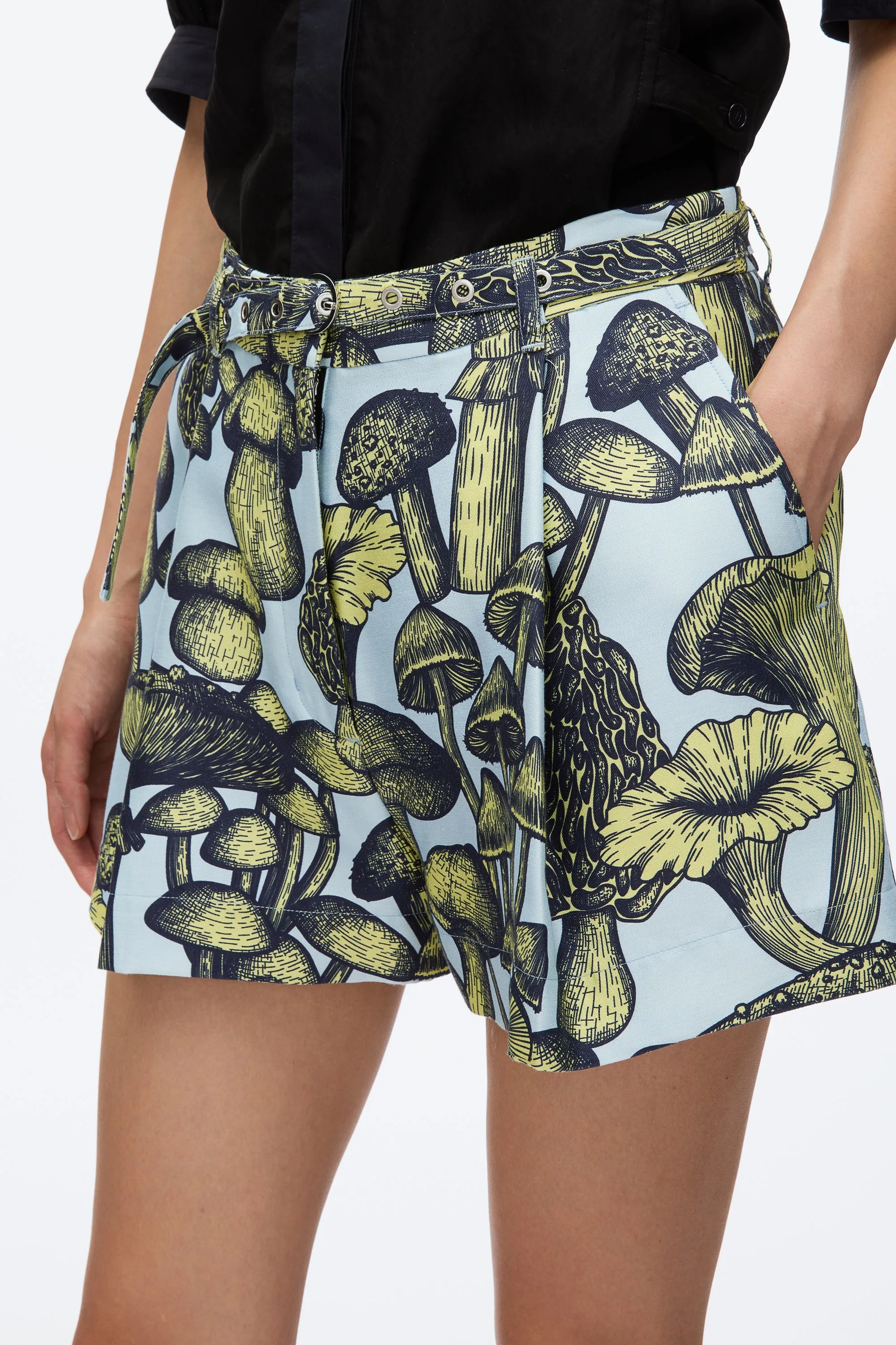 Ethereal Mushroom Single Pleat Short