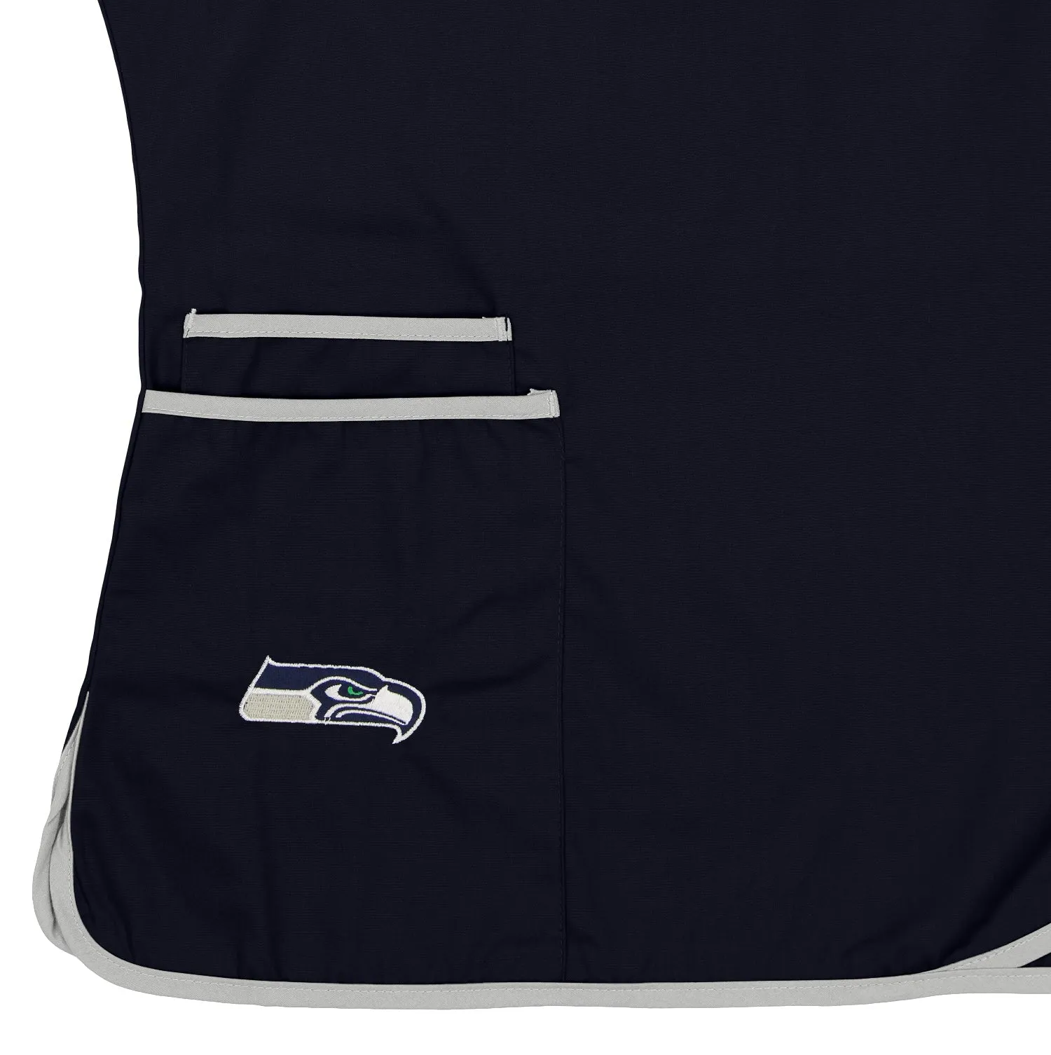 Fabrique Innovations NFL Women's Seattle Seahawks Team Logo Wrap Scrub Top