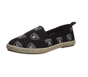 FOCO NFL Women's Oakland Raiders Espadrille Canvas Shoe