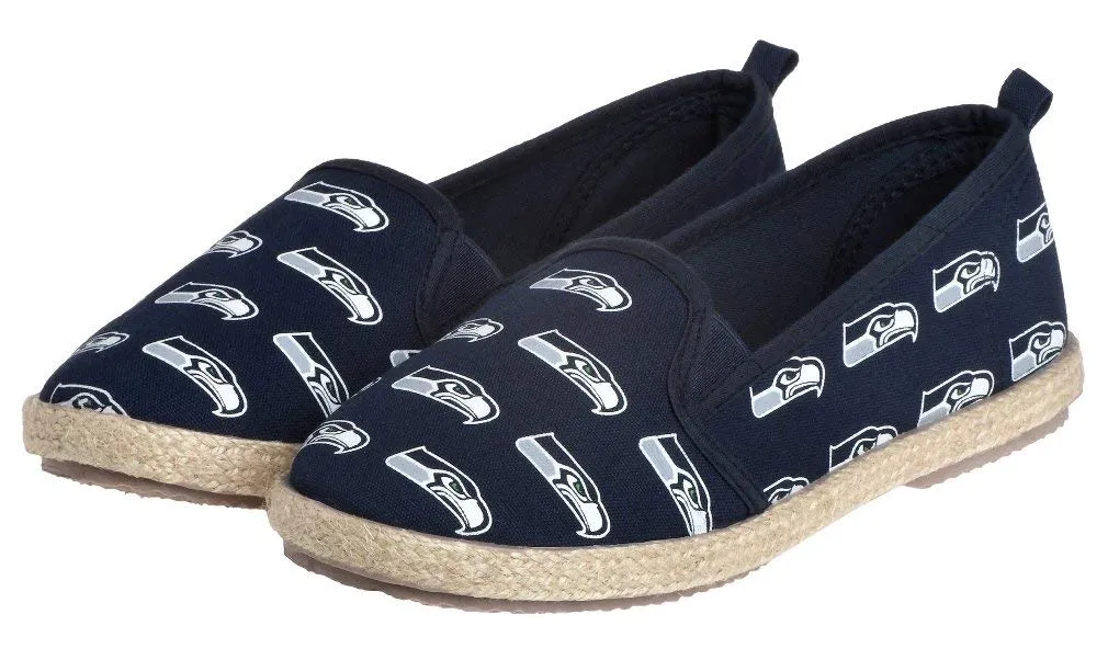 FOCO NFL Women's Seattle Seahawks Espadrille Canvas Shoe