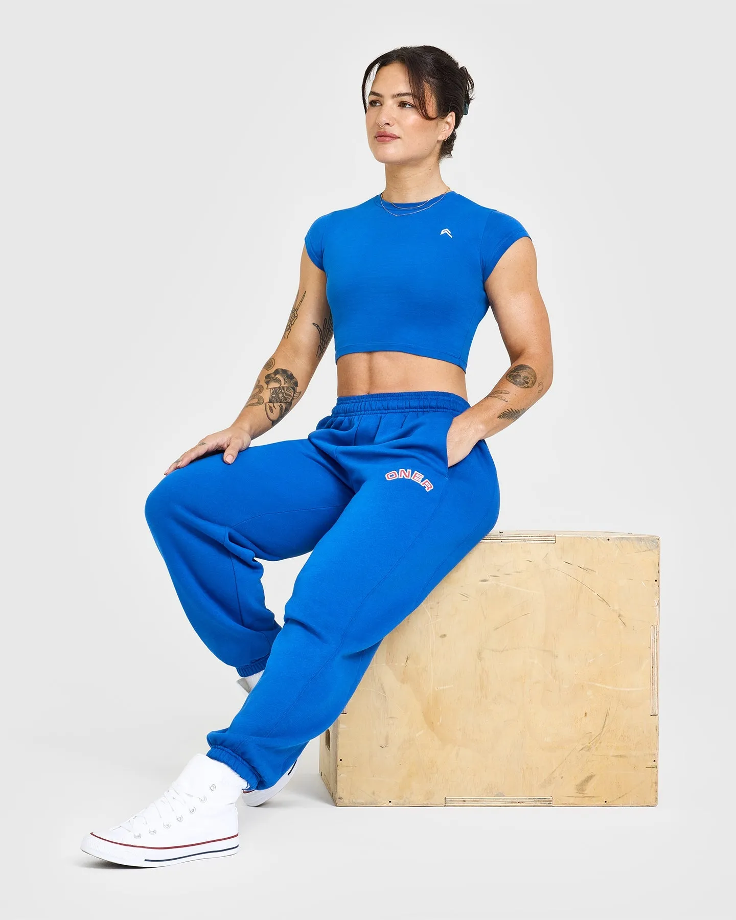 Foundations Jogger With Graphic | Oasis Blue