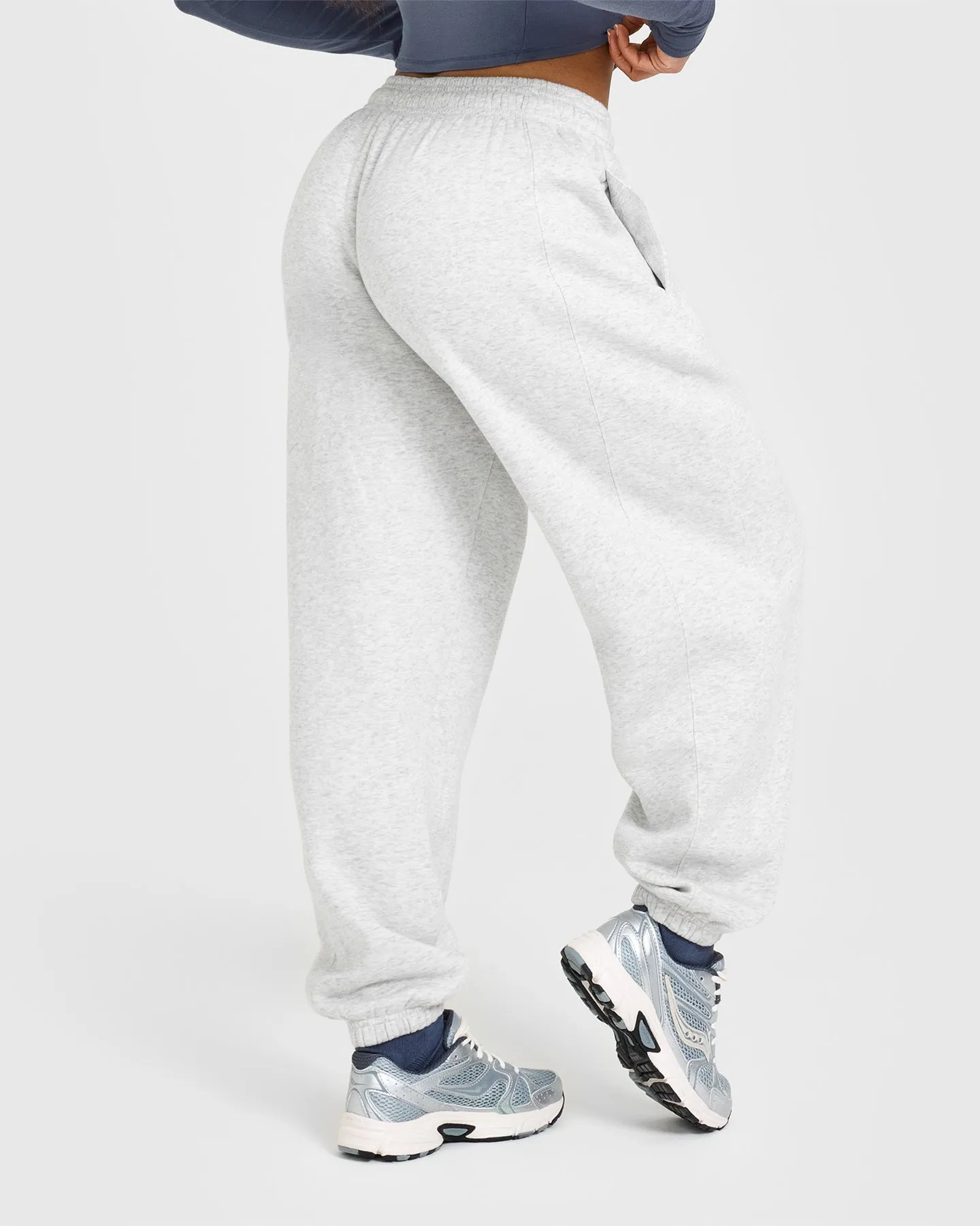 Foundations Jogger With Printed Graphic | Light Grey Marl