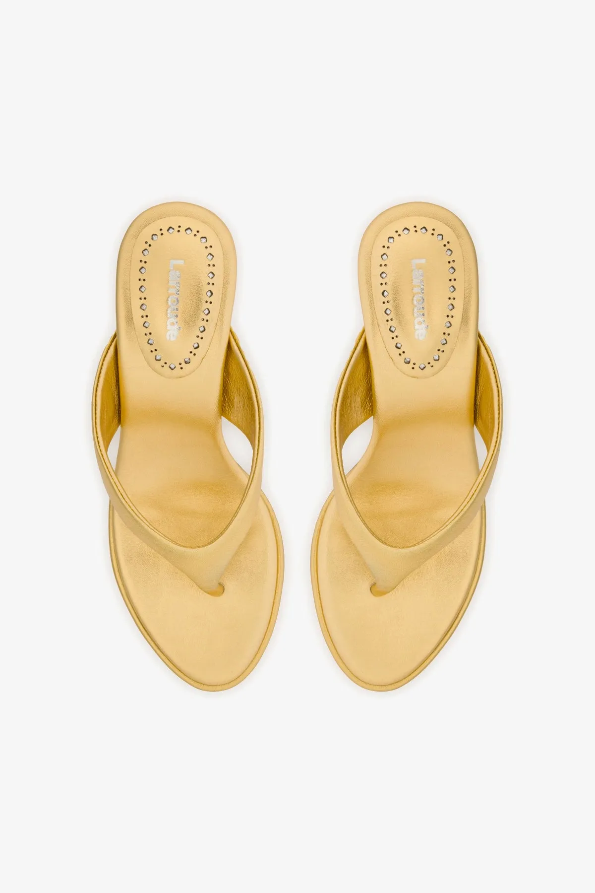 Gaia Sandal In Gold Metallic Leather