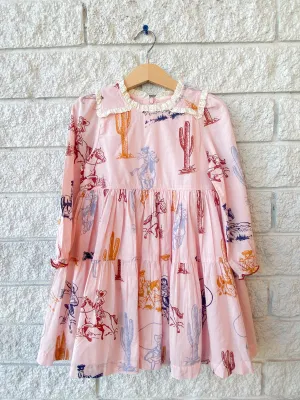 Girl's Charlie Dress Pink Cowgirls