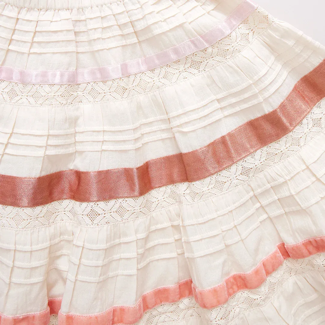 Girls Lorin Skirt - Antique White