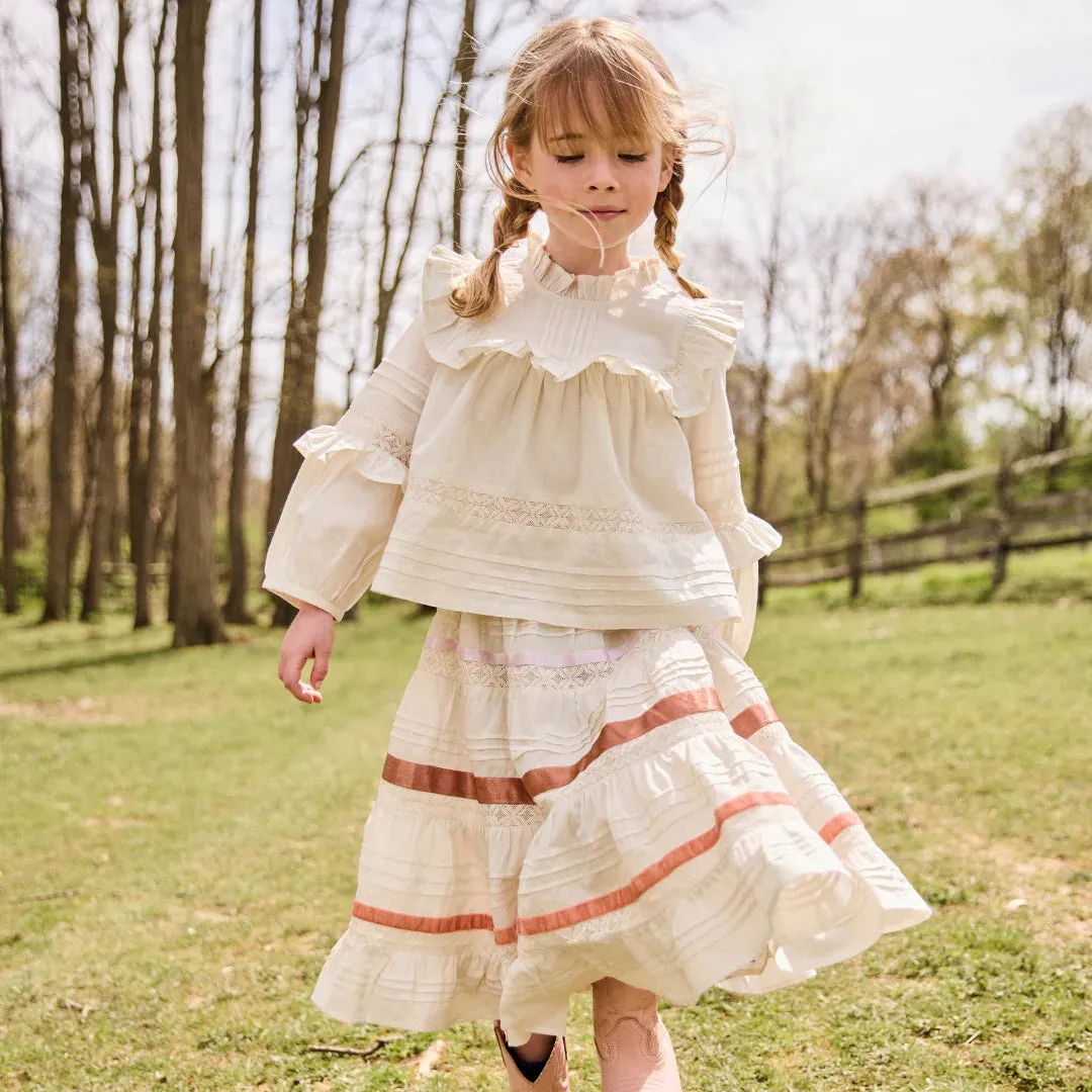 Girls Lorin Skirt - Antique White