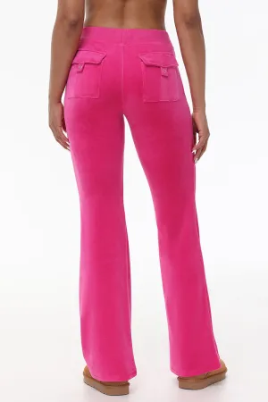 Hollywood Scottie Snap Pocket Cotton Velour Track Pants by Juicy Couture