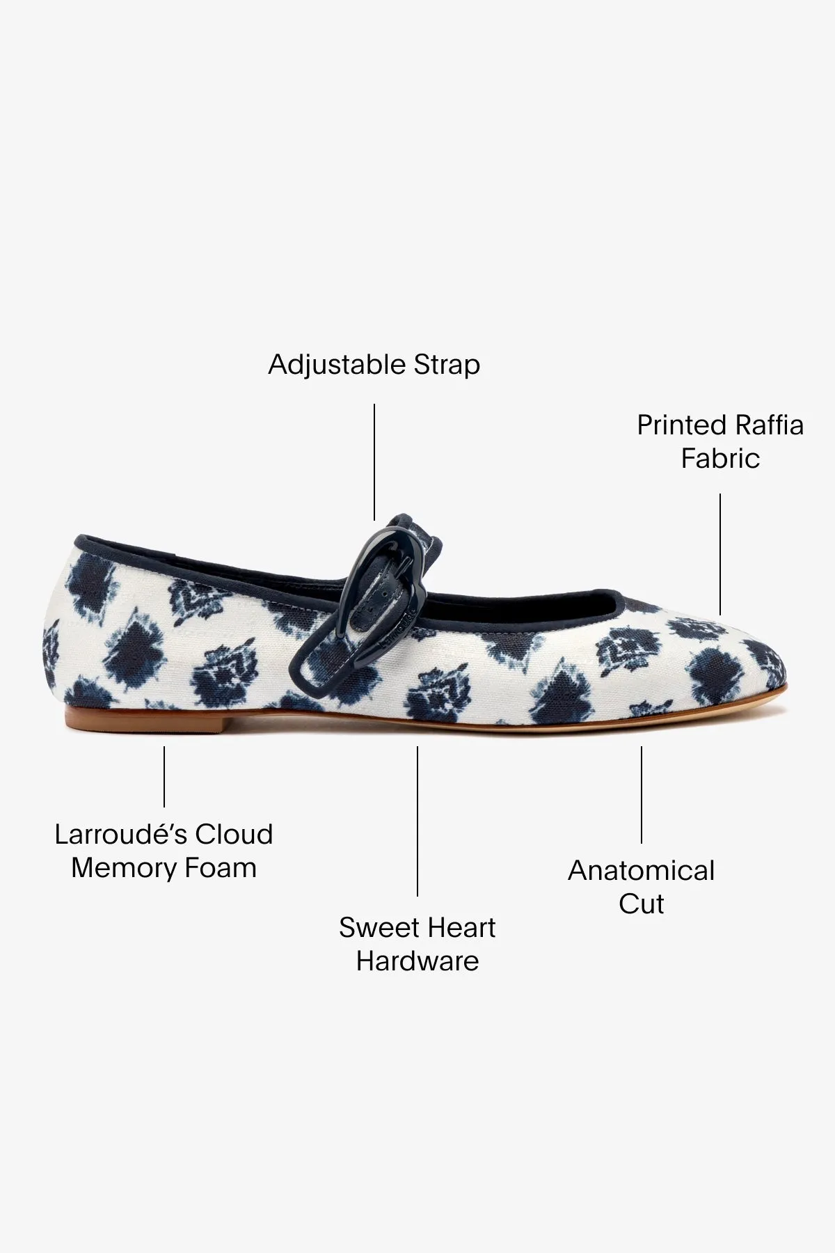 Larroud x Jonathan Cohen Verona Ballet Flat In Tiedye Ocean Linen