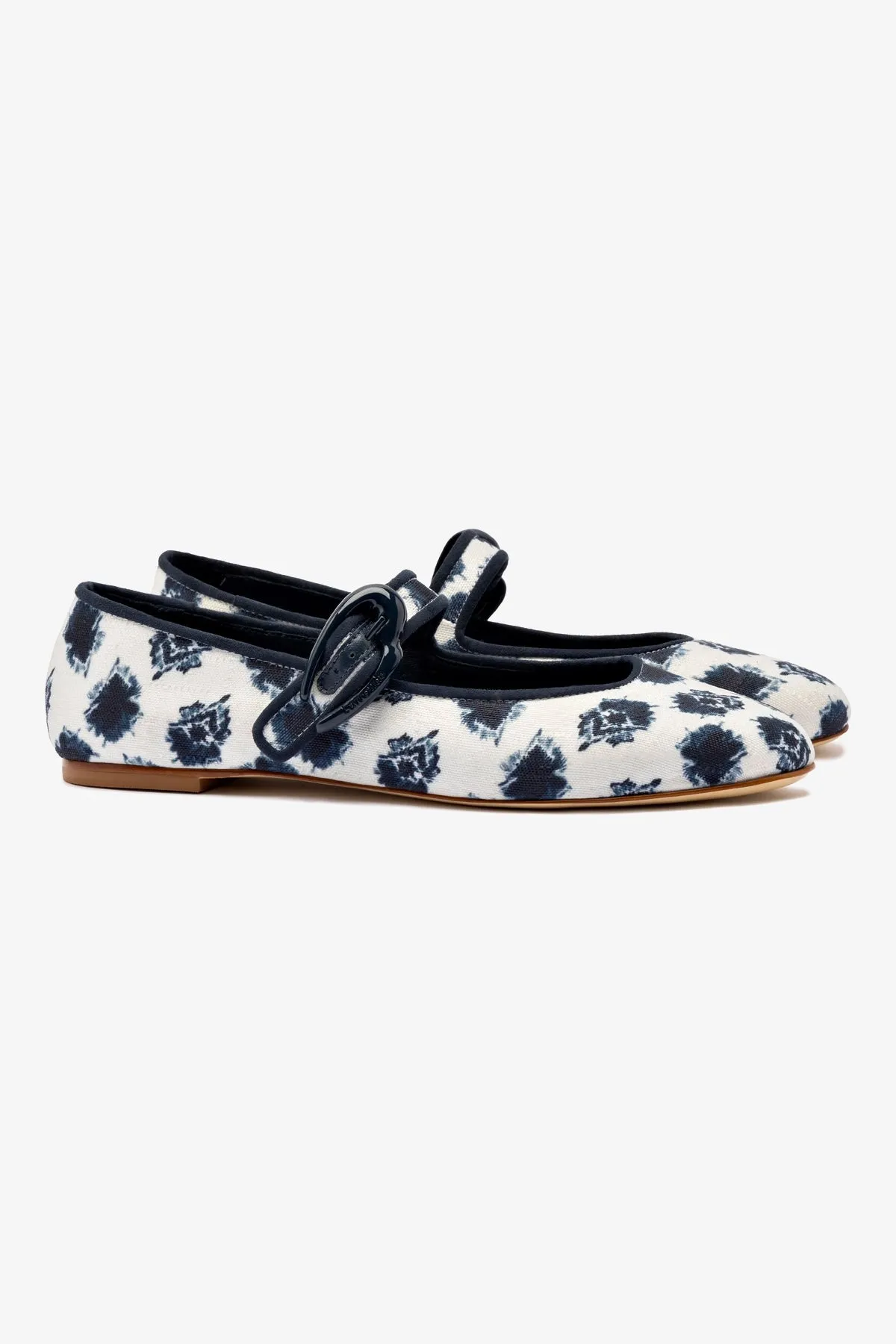 Larroud x Jonathan Cohen Verona Ballet Flat In Tiedye Ocean Linen