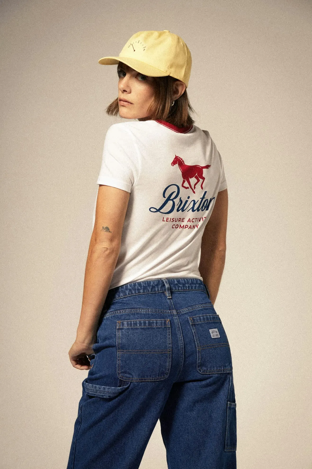 Leisure Activity Fitted Crew T-Shirt - White Brixton