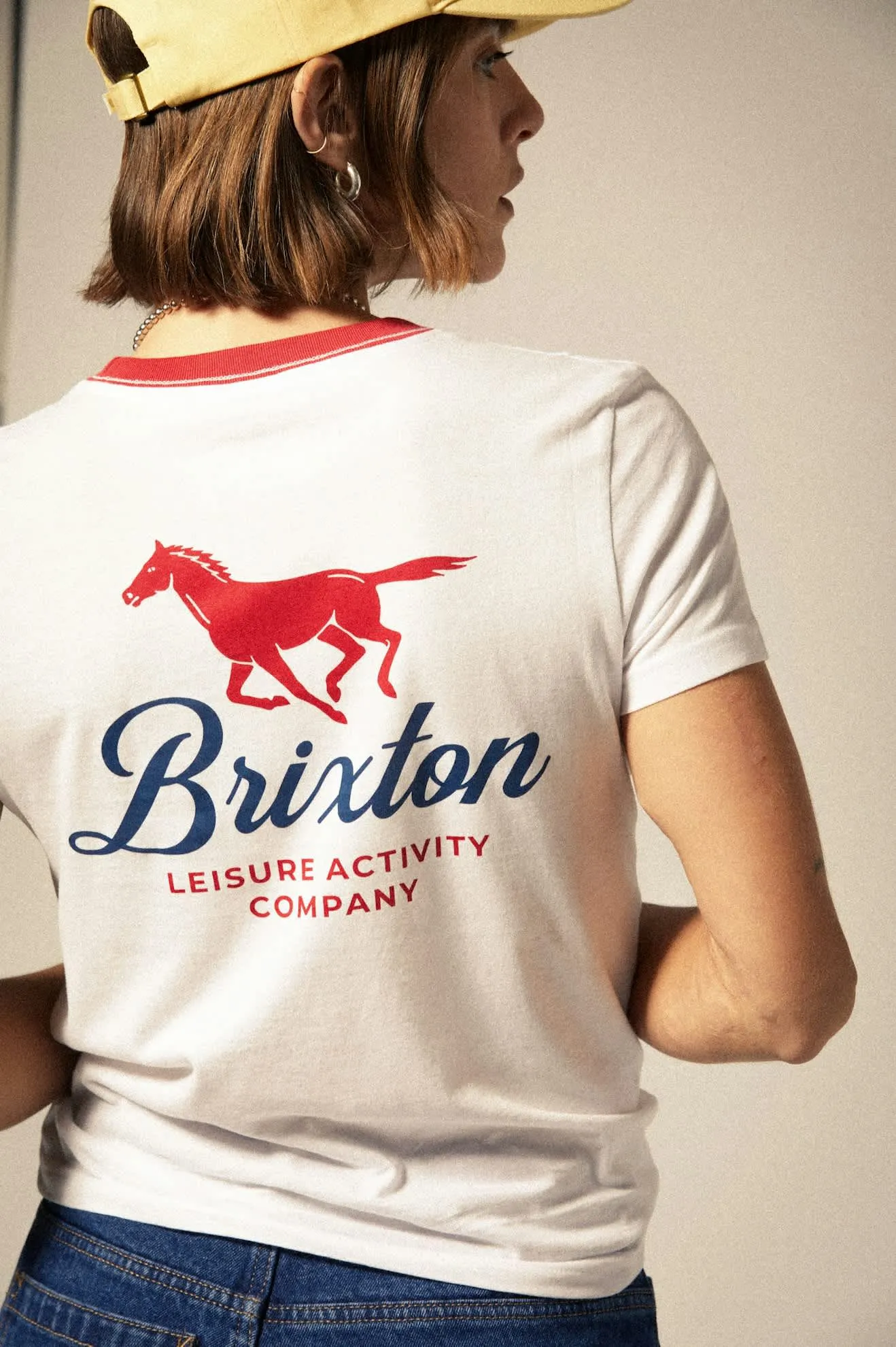 Leisure Activity Fitted Crew T-Shirt - White Brixton