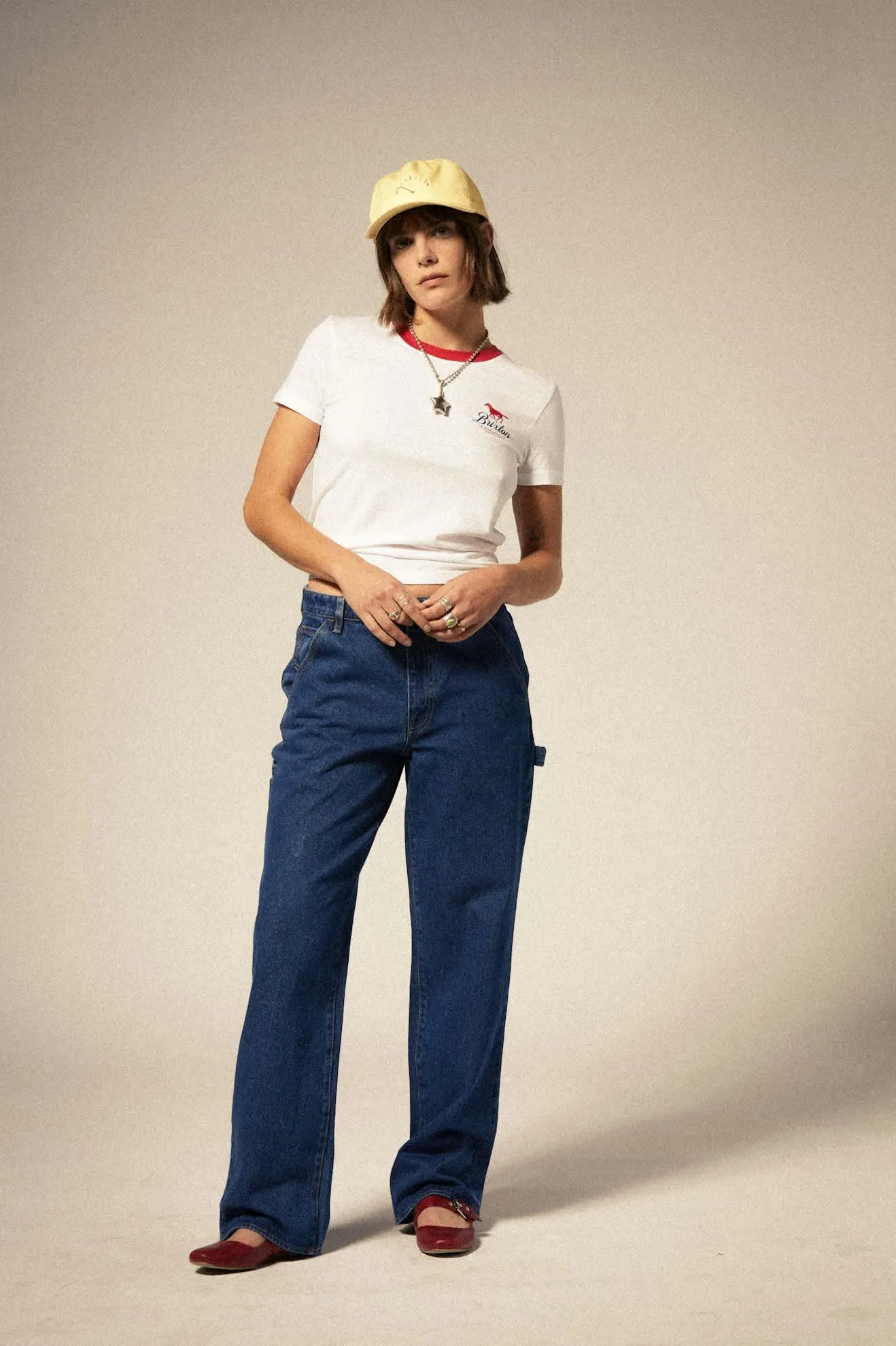 Leisure Activity Fitted Crew T-Shirt - White Brixton