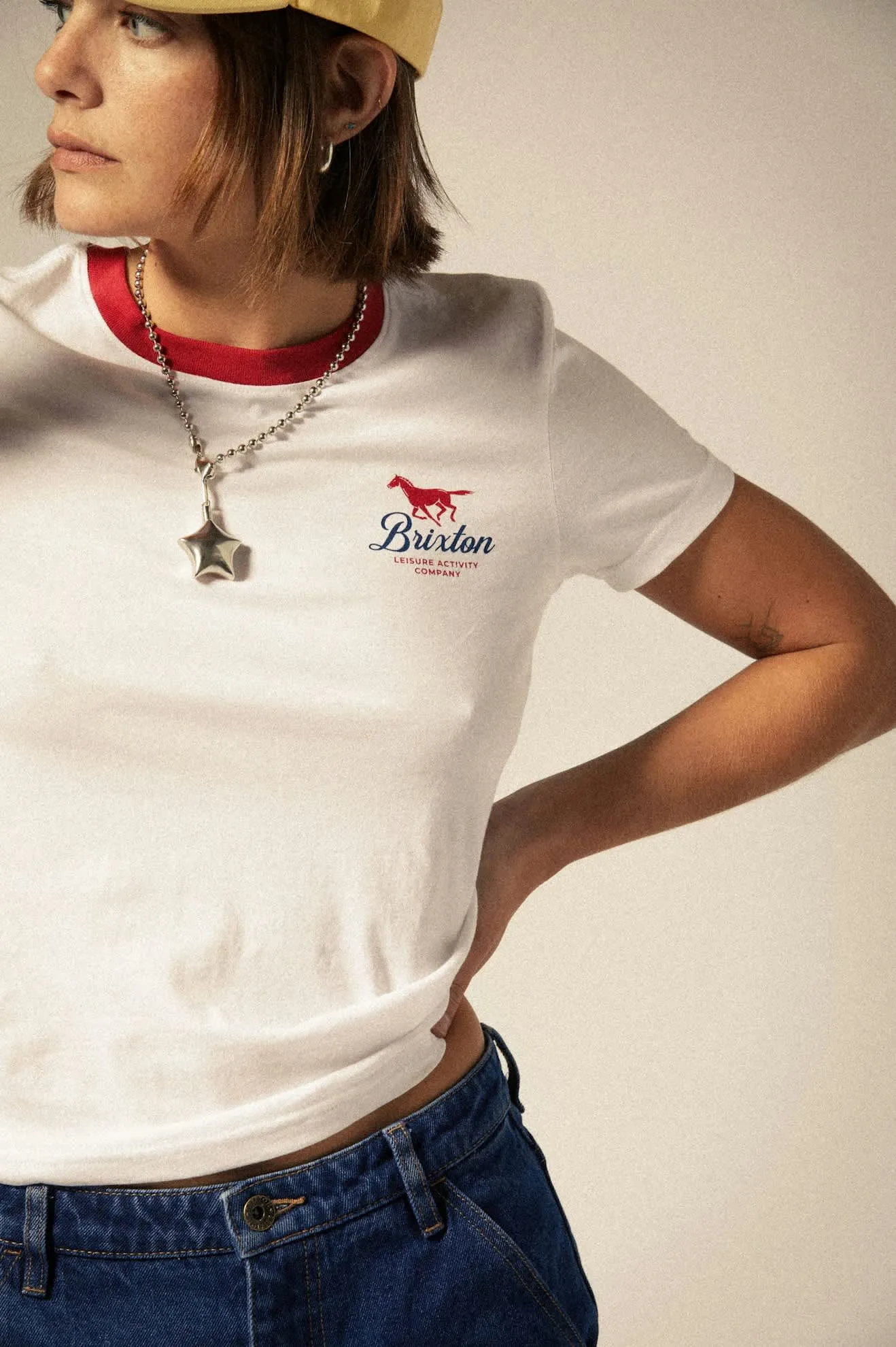 Leisure Activity Fitted Crew T-Shirt - White Brixton