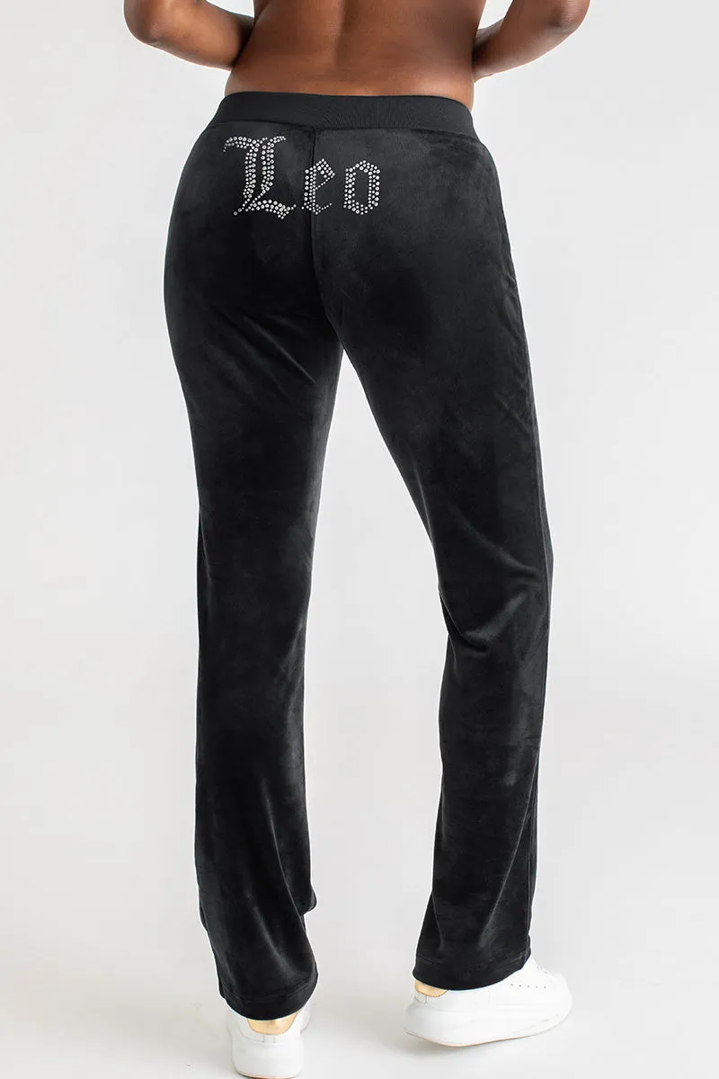 Leo Big Bling Velour Track Pants by Juicy Couture