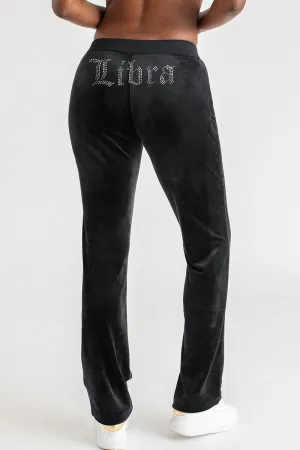Libra Big Bling Velour Track Pants by Juicy Couture