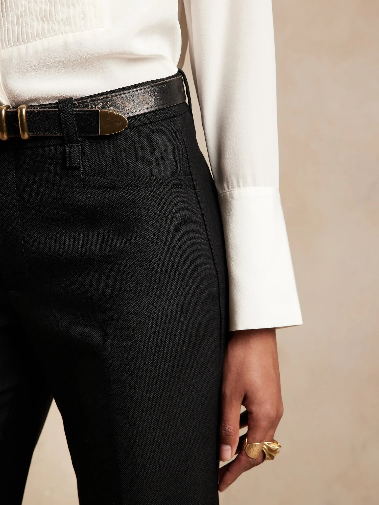 Lido Straight Wool Pant Banana Republic