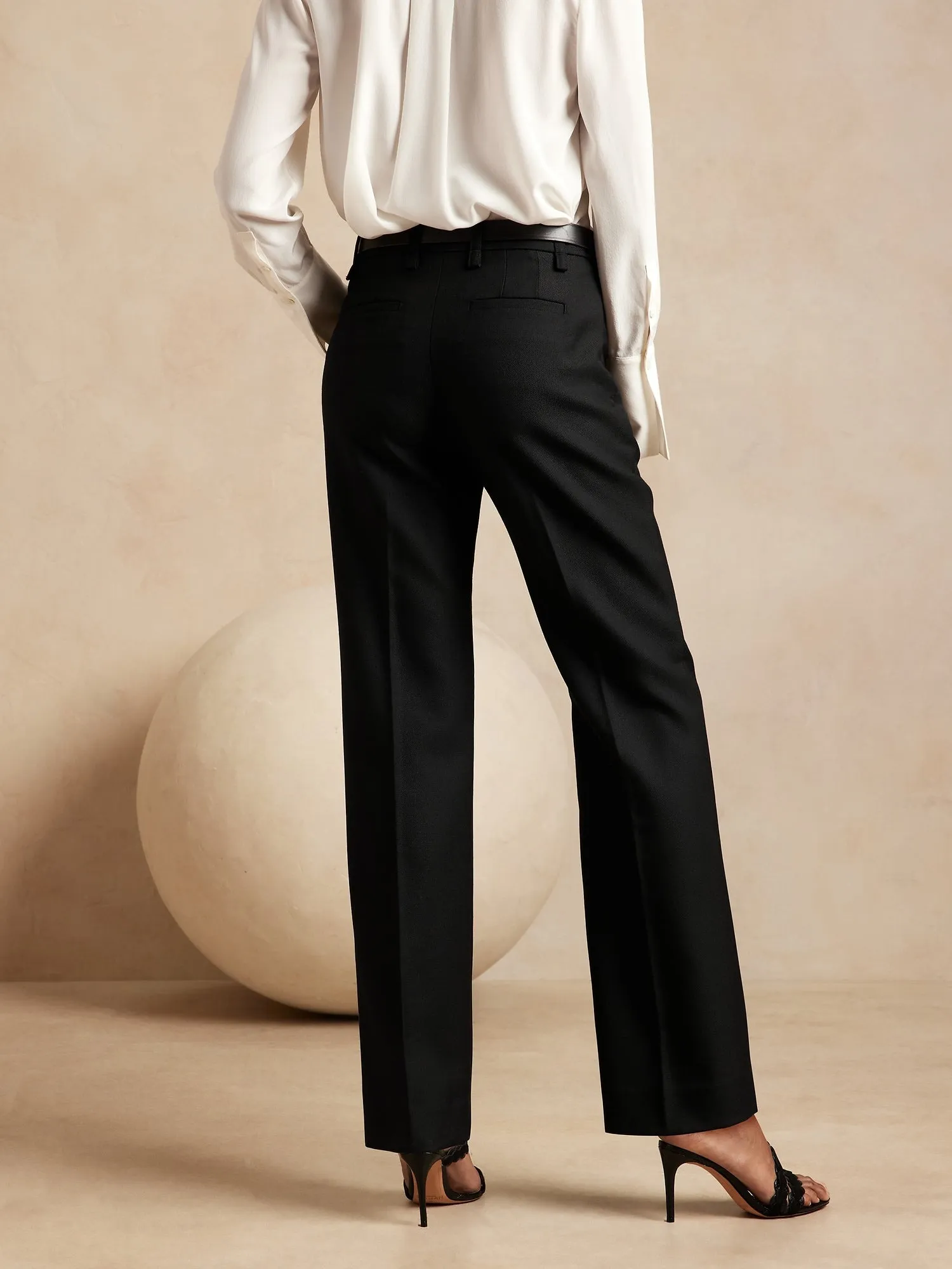 Lido Straight Wool Pant Banana Republic
