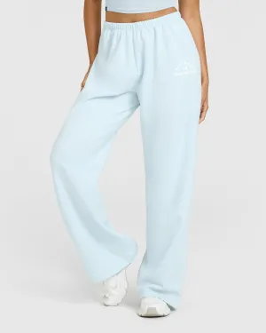 Lightweight Straight Leg Joggers with Graphic | Cloud Blue