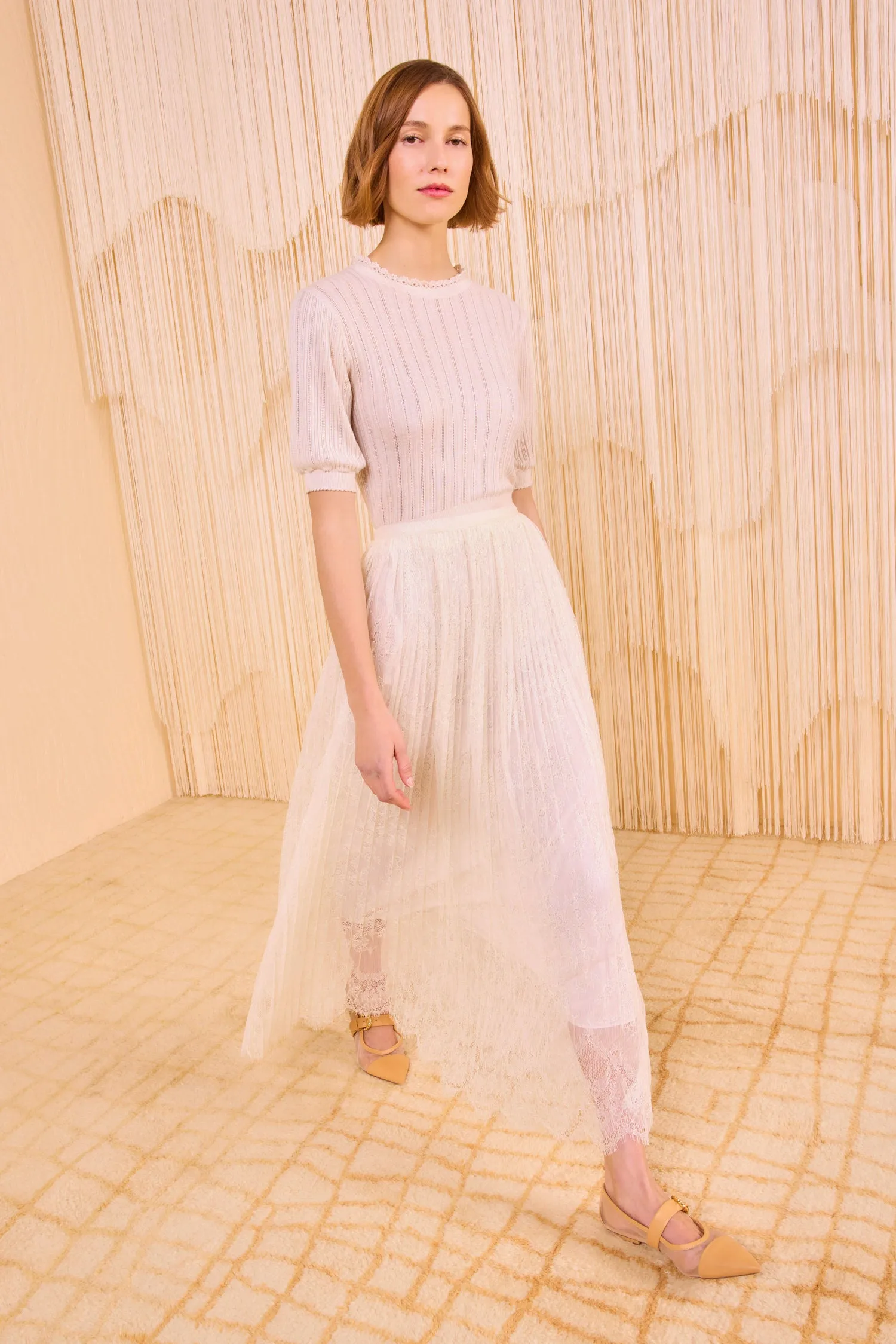 Maren Pleated Skirt - Pearl Ulla Johnson