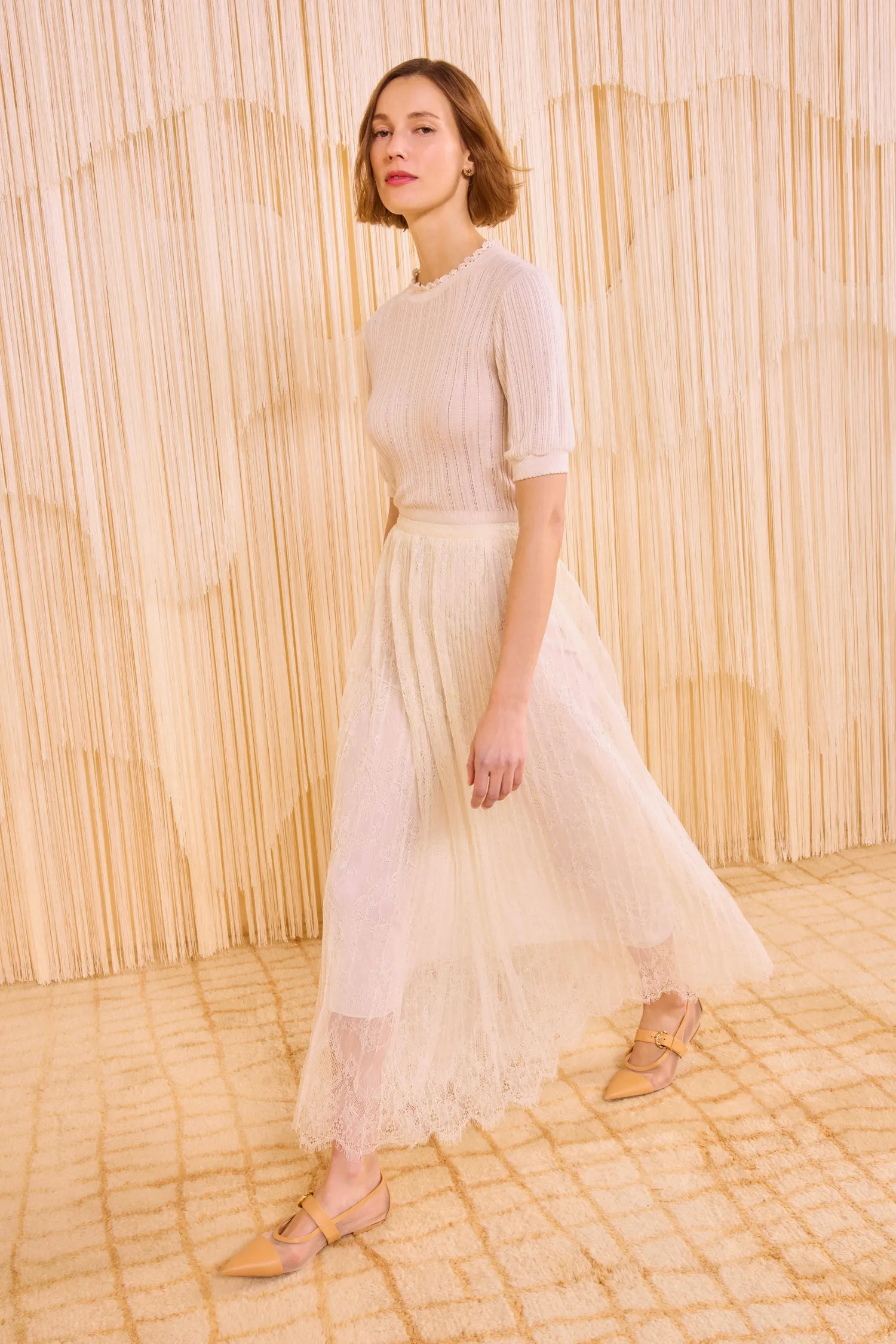 Maren Pleated Skirt - Pearl Ulla Johnson